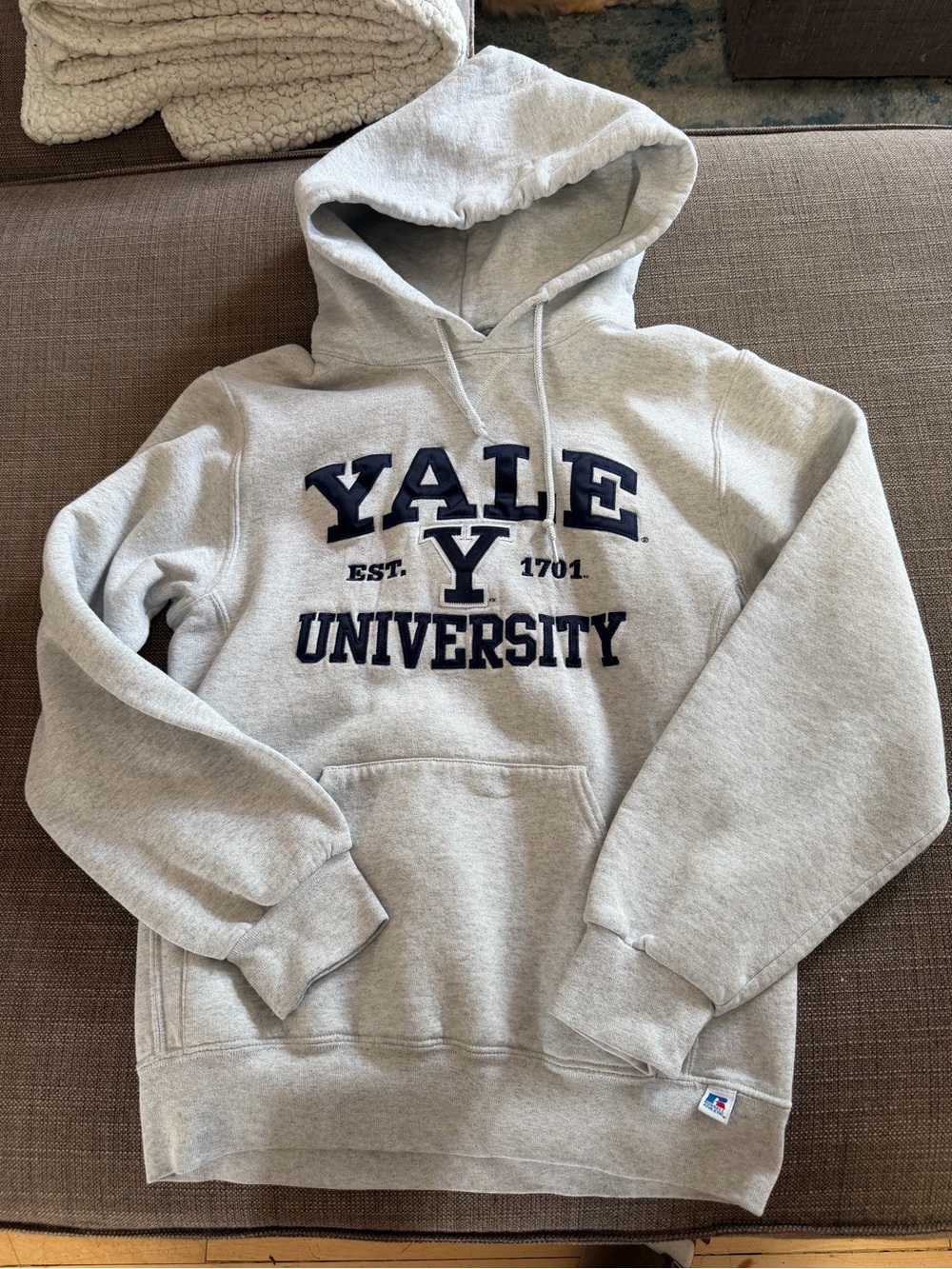 Yale University Grey Hooded Sweatshirt